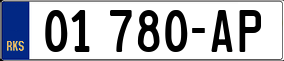 Trailer License Plate